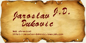 Jaroslav Duković vizit kartica